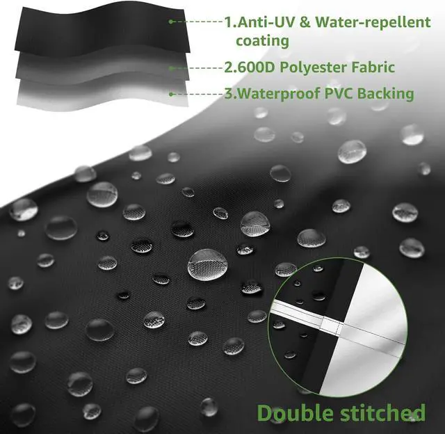 Alt view image 4 of 7 - 58 inch Grill Cover for Outdoor Grill Heavy Duty Waterproof 600D BBQ Grill Cover Outside Barbecue Grill Cover UV & Fade Resistant Gas Grill Covers for Weber Nexgrill