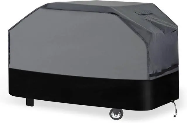 Main image of Heavy Duty Grill Cover 76 Inch 600D Oxford Water Resistant UV & Fade Resistant BBQ Cover for Weber Char-Broil Dyna Glo Nexgrill Charcoal Gas Grill (76W x 28D x 46H Gray/Black)