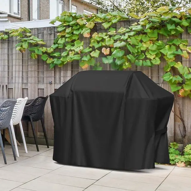 Alt view image 6 of 7 - Grill Cover for Weber Spirit II and Spirit 200 & 300 Series Waterproof BBQ Cover with Double Straps Lightweight & Fade Resistant Black