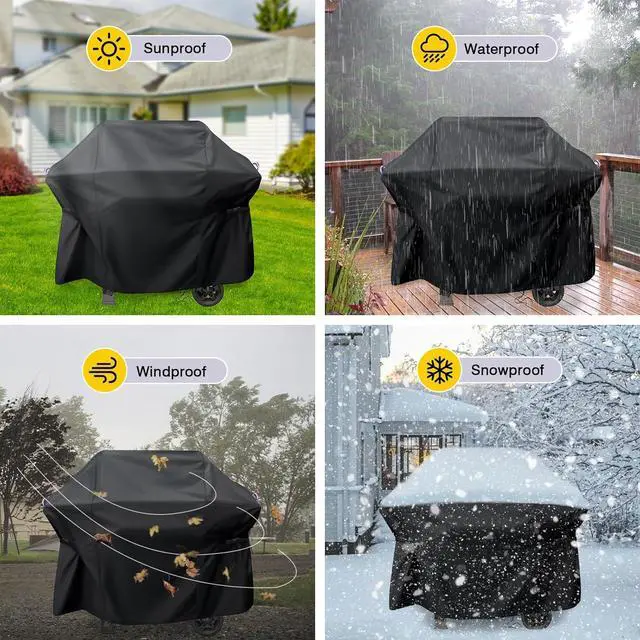 Alt view image 3 of 7 - Gas Grill Cover 48 Inch for Weber Spirit 200/Spirit II 200 Series Grill Waterproof Barbecue Griddle Cover
