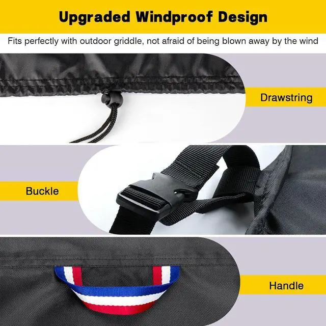 Alt view image 4 of 7 - Gas Grill Cover 48 Inch for Weber Spirit 200/Spirit II 200 Series Grill Waterproof Barbecue Griddle Cover