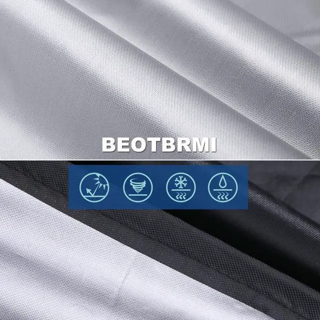 Alt view image 3 of 6 - Grill Cover Grill Covers for Outdoor 52 inch Waterproof Protection BBQ Grill Cover with Adjustable Straps Oxford Fabric for Weber Spirit 200 and 300 Series