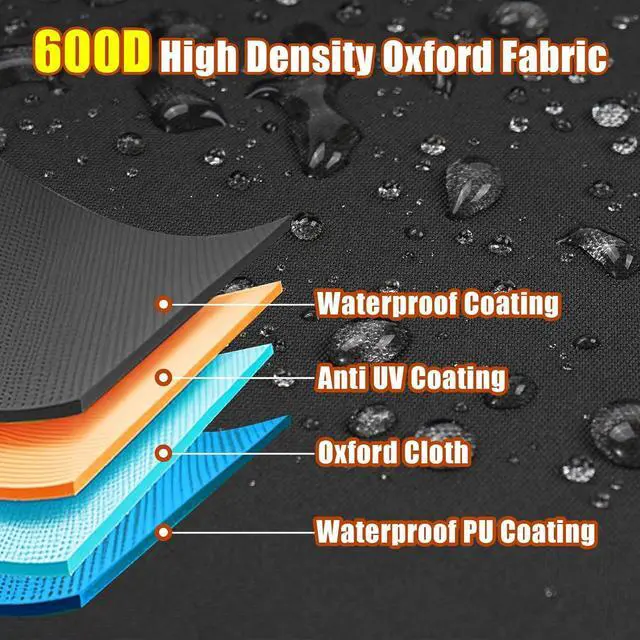Alt view image 2 of 7 - 48 Inch Grill Cover Fits for Weber Char-Broil Nexgrill Brinkmann and All Popular Brand Grills Heavy Duty Waterproof Windproof BBQ Cover