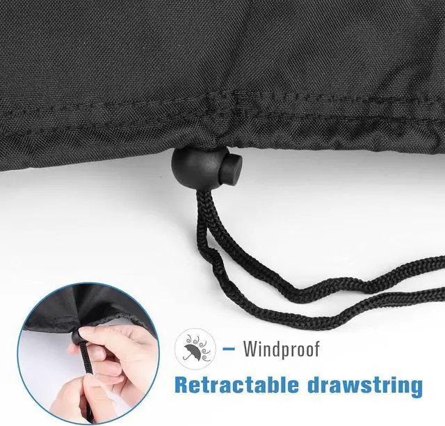 Alt view image 4 of 6 - Portable Grill Cover for Megamaster 2-Burner Propane Outdoor Tabletop Grill Waterproof Small Table Top BBQ Grill Cover Heavy Duty 600D Outdoor Tabletop Grill Cover