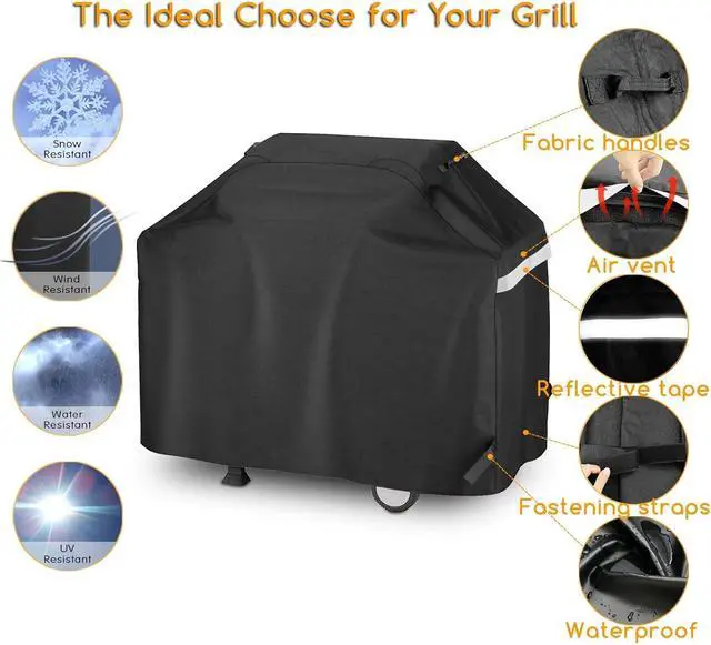 Alt view image 6 of 7 - 55 Inch Grill Cover-Universal BBQ Gas Cover for Outdoor Gas Grills fit Charbroil Performance CB1250011P6 Nexgrill Grills 2-4 Burner for Weber Spirit II 200 & 300 for Dyna-Glo Brinkmann Kenmore