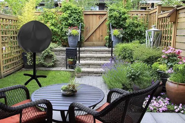 Alt view image 5 of 7 - Grill Cover for George Foreman GGR50B and Weber Jumbo Joe Charcoal Grill 18 Indoor and Outdoor Electric Grill 19.5 Dia x 17.7 H
