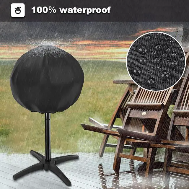 Alt view image 7 of 7 - Grill Cover for George Foreman GGR50B and Weber Jumbo Joe Charcoal Grill 18 Indoor and Outdoor Electric Grill 19.5 Dia x 17.7 H
