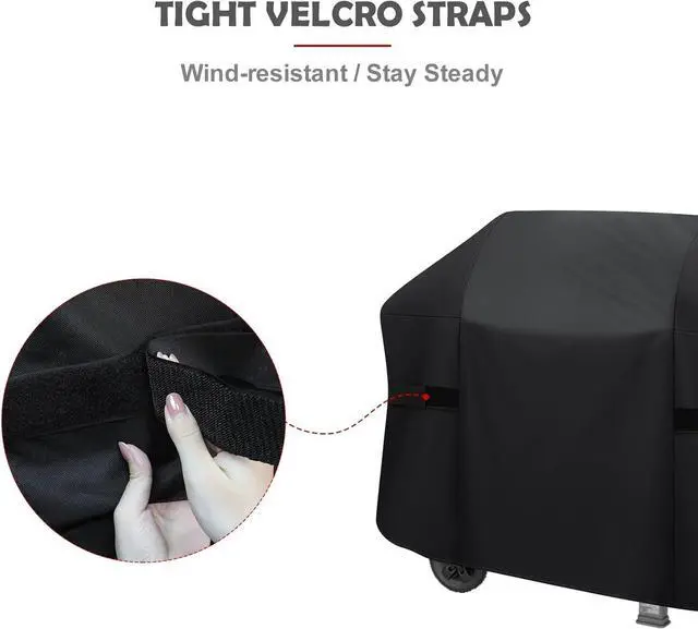 Alt view image 4 of 7 - Grill Cover 72 Inch - 7132 Grill Cover for Weber Genesis II and 6 Burner Grill 600D Oxford Waterproof Barbecue Cover with Adjustable Straps for Outdoor Grill Compared to Weber 7132
