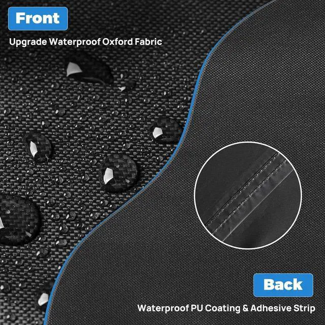 Alt view image 5 of 7 - Grill Cover for Outdoor Grill 30 Inch - Waterproof 420D Oxford BBQ Covers for Outside with Windproof Buckles & Bottom Drawcord Black