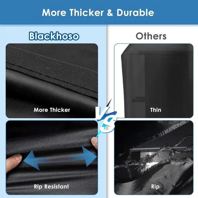 Alt view image 7 of 7 - Grill Cover for Weber Genesis 300 Series and New 2022 Genesis 300 Grills 63 Inch Heavy Duty 600D Outdoor BBQ Grill Cover Waterpoorf Weber 7757 Fade Resistant Barbecue Cover