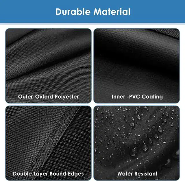 Alt view image 6 of 7 - Grill Cover for Weber Genesis 300 Series and New 2022 Genesis 300 Grills 63 Inch Heavy Duty 600D Outdoor BBQ Grill Cover Waterpoorf Weber 7757 Fade Resistant Barbecue Cover