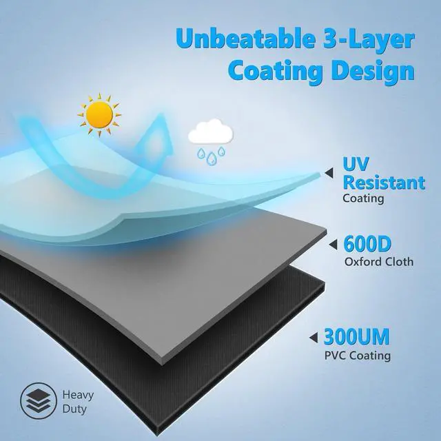 Alt view image 7 of 7 - Grill Cover 55 Inch - Superior Gas Grill Cover for Outdoor Grill - 600D Outside BBQ Covers Waterproof Heavy Duty for Weber Dyna-glo Char-Broil Nexgrill Brinkmann Monument Barbecue Grill