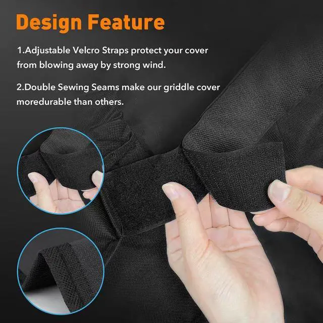 Alt view image 7 of 7 - Outdoor Heavy Duty Waterproof Grill Cover Compatible with BAC380 BAC504 Traeger Pro 34 & 780 Series Wood Pellet Grill and Smoker Texas and More Full Length Barbecue Grill Cover Black