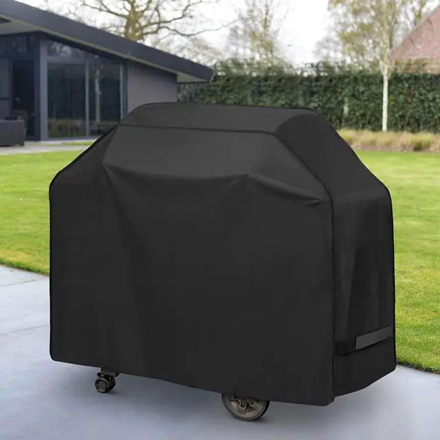 Alt view image 7 of 7 - BBQ Grill Cover 55 inch Waterproof Grill Cover for Outdoor Grill Rip-Proof Fade Resistant Barbecue Gas Grill Cover for Weber Char Broil Nexgrill etc. All Weather Resistant