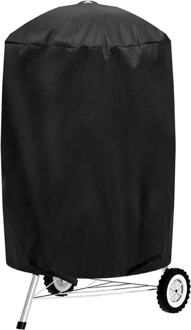 Main image of Small Grill Cover for Outdoor Grill BBQ Waterproof UV & Fade Resistant for Weber 22 Inch Charcoal Kettle Grill Round Kettle Grill Cover (22 Inch/Black)
