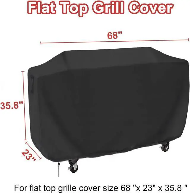 Alt view image 7 of 7 - Flat Top Grill Cover for Royal Gourmet GD401 Propane Gas Grill 68 Inches Waterproof Cover for Outdoor 36 Griddle/Propane Griddle/Gas Griddles/Flat Grill-68 x 23 x 35.8 inches