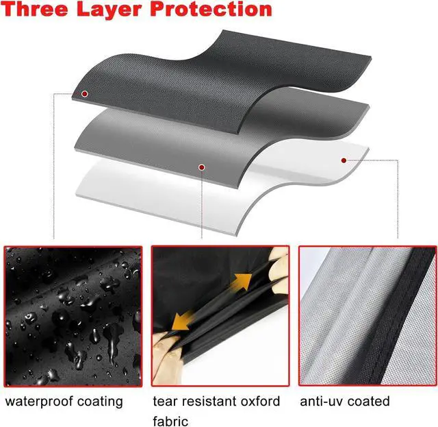 Alt view image 4 of 7 - Grill Cover 40-Inch Heavy Duty Waterproof UV Resistant BBQ Grill Cover for Outdoor Grill Fit for Nexgrill Brinkmann Weber Char-Broil and More