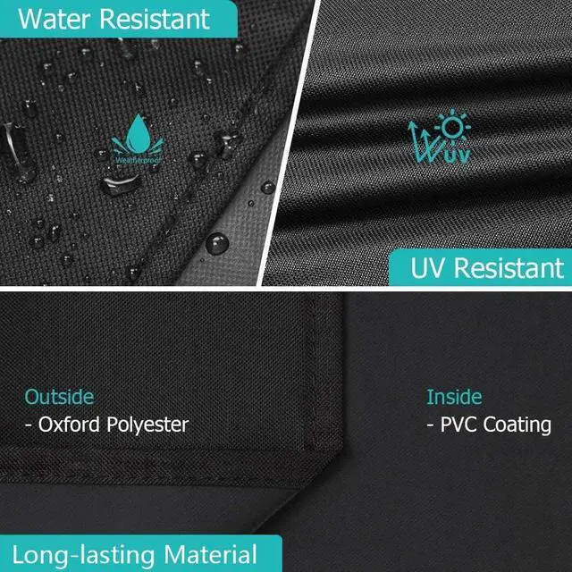 Alt view image 4 of 6 - iCOVER Offset Smoker Cover 60 inch Charcoal Pellet Grill Covers Heavy Duty Waterproof 600D BBQ Smokers Protection for Brinkmann for Char-Broil for Weber Nexgrill New Braunfels for Oklahoma Joes