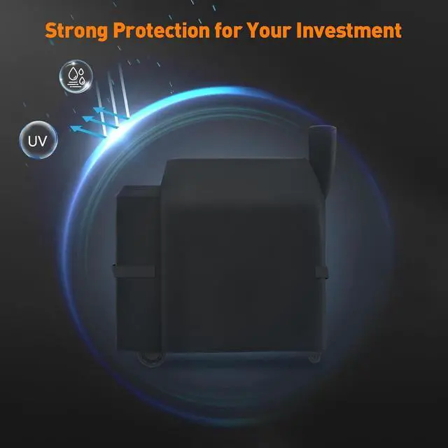 Alt view image 5 of 7 - Outdoor Heavy Duty Waterproof Grill Cover Compatible with BAC380 BAC504 Traeger Pro 34 & 780 Series Wood Pellet Grill and Smoker Texas and More Full Length Barbecue Grill Cover Black