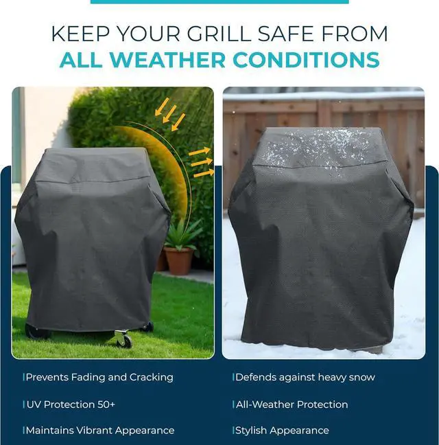 Alt view image 5 of 7 - Maverick Premium Grill Cover for Outdoor Grill Heavy Duty 34 Inch BBQ Grill Cover PVC Coating PFAS Free Water/UV Resistant 600 Denier Ripstop Oxford Fabric Fits Gas & Barbecue Grills