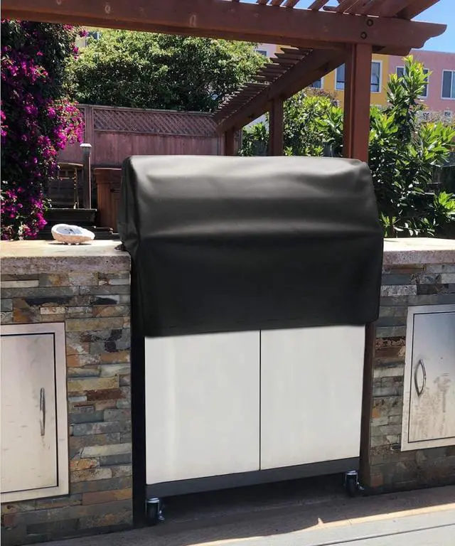 Alt view image 7 of 7 - 32 Built-in Grill Cover for DCS Jenn-Air Bull Napoleon Coyote and Weber Waterproof & Windproof Island Grill Top Cover 33 W x 26.5 D x 24 H