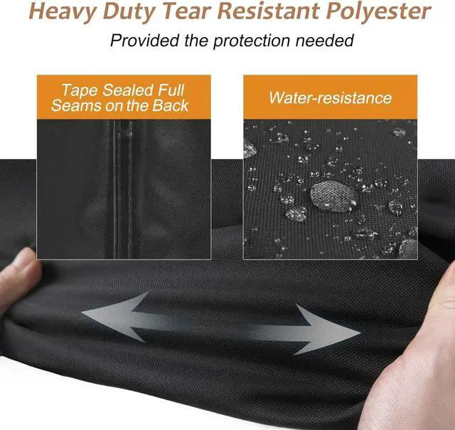 Alt view image 2 of 7 - Grill Cover for Georgen Foreman Waterproof Heavy Duty Outdoor Indoor Electric Portable Stand Grill Cover for Char-Broil Cuisinart Homewell Weber Small Grill and More Black