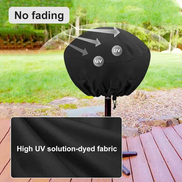 Alt view image 3 of 7 - Grill Cover for Georgen Foreman Waterproof Heavy Duty Outdoor Indoor Electric Portable Stand Grill Cover for Char-Broil Cuisinart Homewell Weber Small Grill and More Black
