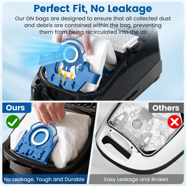 Alt view image 7 of 7 - 20 Pack 3D Airclean GN Vacuum Bags For Miele Classic C1 & Complete C1