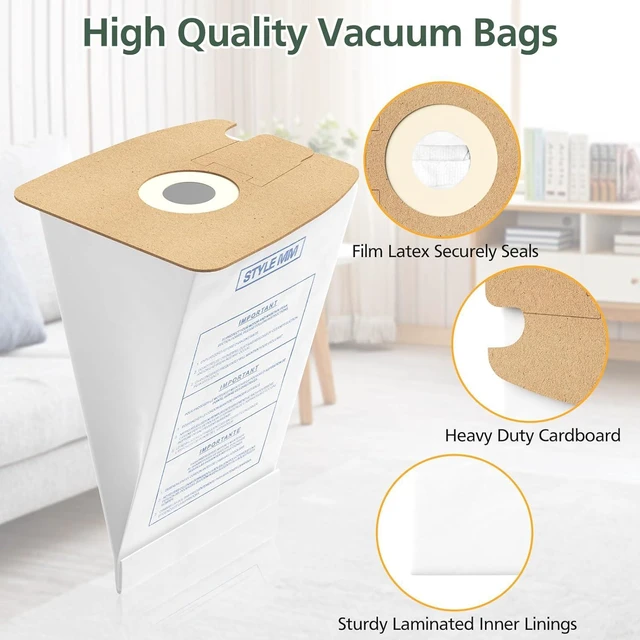 Alt view image 4 of 7 - Style MM Vacuum Bags for Eureka Mighty Mite 3670 3680 Canister Vacuums
