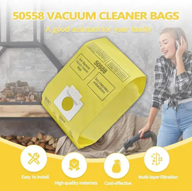 Alt view image 2 of 7 - Vacuum Cleaner Bags Replacement for Kenmore Canister Type C/Q 5055 50555 50557 50558 200 Series 400 Series 600 Series 700 Series 800 Series and Pana·sonic Type C-5 C-18 Series Vacuum 15 Pack
