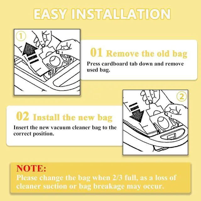 Alt view image 5 of 7 - Vacuum Cleaner Bags Replacement for Kenmore Canister Type C/Q 5055 50555 50557 50558 200 Series 400 Series 600 Series 700 Series 800 Series and Pana·sonic Type C-5 C-18 Series Vacuum 15 Pack