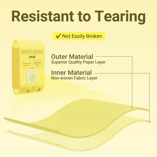 Alt view image 3 of 7 - Vacuum Cleaner Bags Replacement for Kenmore Canister Type C/Q 5055 50557 50558 and Pana·sonic Type C-5 Vacuums 10 Pack High-Efficiency Replacement Canister Vacuum Bags by