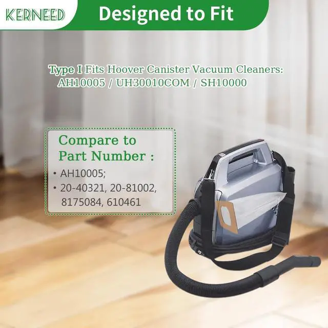 Alt view image 2 of 6 - 8 Pack Type I HEPA Vacuum Bags Compatible for Hoover Platinum Type I Canister Vacuum Cleaner Replace Part AH10005