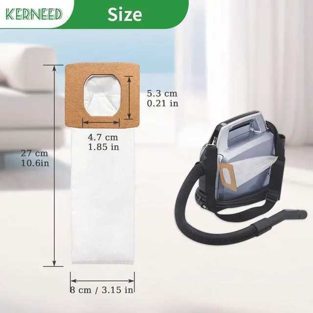 Alt view image 3 of 6 - 8 Pack Type I HEPA Vacuum Bags Compatible for Hoover Platinum Type I Canister Vacuum Cleaner Replace Part AH10005