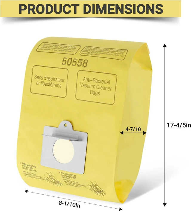 Alt view image 7 of 7 - Vacuum Cleaner Bags Fit for Kenmore Canister Type C/Q 50555 50558,20PCs