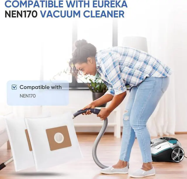 Alt view image 2 of 7 - 20 Pack NEN170 vacuum bags for Eureka vacuum cleaner Specialized Compatible with NEN170 bagged canister vacuum cleaner