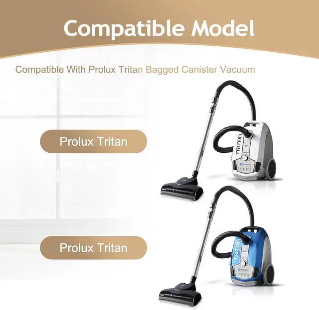 Alt view image 3 of 7 - Compatible Replacement for Prolux Tritan Vacuum Bags 6 Pack HEPA Disposable Bags Made To Fit For Prolux Tritan Bagged Canister Vacuum Cleaner (6 Pack)