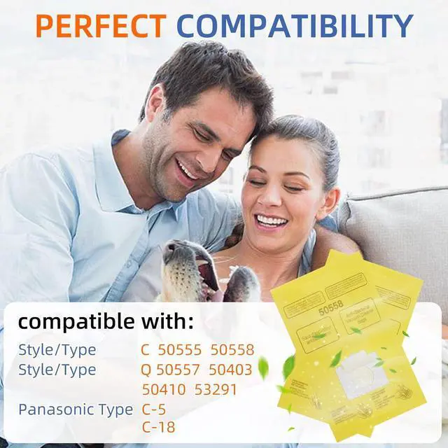 Alt view image 6 of 7 - 45 Pack Vacuum Cleaner Bags Replacement for Kenmore Canister Type C/Q 5055 5055 50557 50558 Type C-5 C-18 200 series 400 series 600 series 700 series 800 series Vacuums