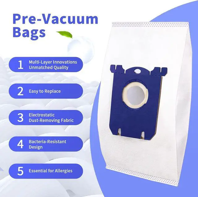Alt view image 2 of 6 - 10 PCS Electrolux Vacuum Bags Classic Type S Canister Vacuum Bags Compatible for Electrolux EL200F EL8500 EL202G Eureka OX BB Vacuum Cleaner Oxygen Jet Maxx Ultra Silencer AEG Phililps Canisters