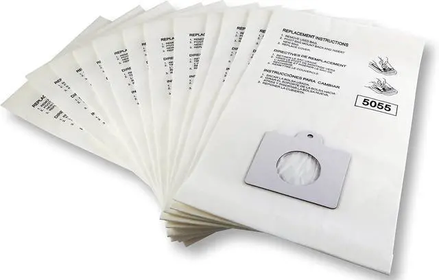 Main image of 12-Pack Vacuum Bags Compatible with Kenmore Q/C 5055 50557 50558 400 Series 600 Series and Panasonic C-5 Canister Vacuums