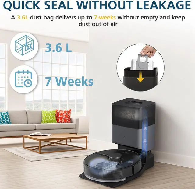 Alt view image 6 of 7 - 16 Packs Q5 Dust Bag for Roborock Q5 Max+ Q7 M5+ Q10 S5+ Q10 X5+ 3.6L Vaccum Bag for Q5 Q5+ Q5 Pro+ Q8 Max+ Q7 Q7+ Q7 Max+ S8+ S8 Pro Ultra S7 Pro Ultra S7 MaxV Ultra