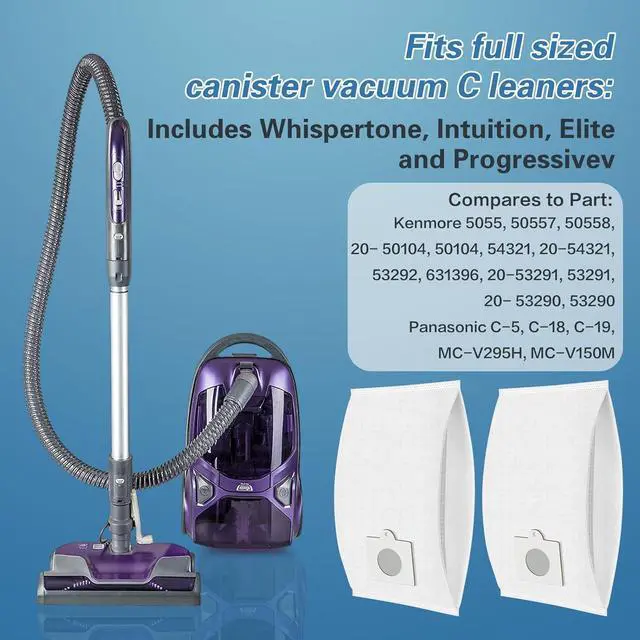 Alt view image 6 of 7 - 14 Pack 53292 Q/C Type Canister Vacuum Cleaner Bags for Kenmore 200 400 600 700 800 Series Canister Vacuum Cleaners 81214 81614 81414 81214 BC4002 Replacement dust bags for cylinder vacuum cleaners