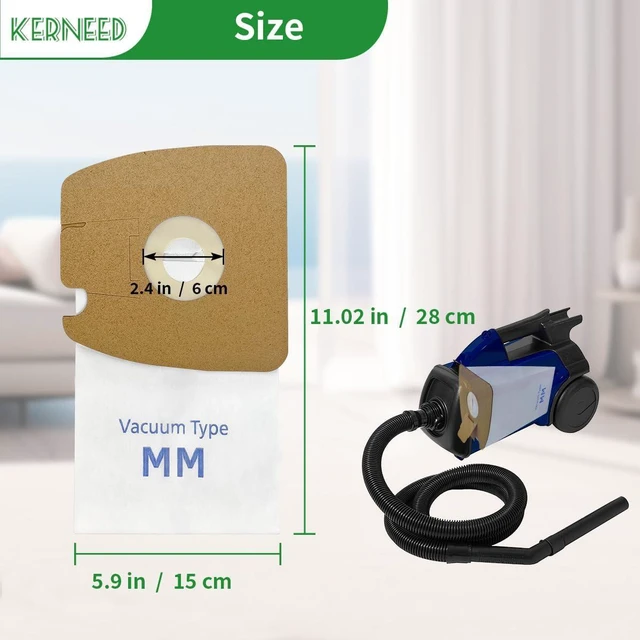 Alt view image 3 of 6 - 24 Pack MM Vacuum Bags for Sanitaire S3680 & SC3680 Canister Vacuums & Eureka Mighty Mite 3670 3680 4100 4300 5180 Series Canisters, Model 60297A, 60295A, 60295B, 60295C, 60296C, 63253A