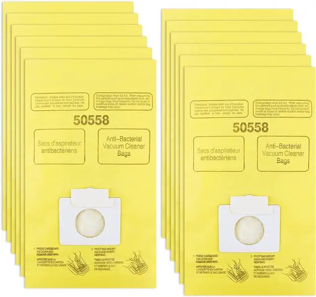 Main image of 50403 Vacuum Bags for Kenmore Canister Type C/Q - 12 Pack Disposable Canister Vacuum Cleaner Dust Bags for Kenmore 50403 50555 50558 50557 50410 53291