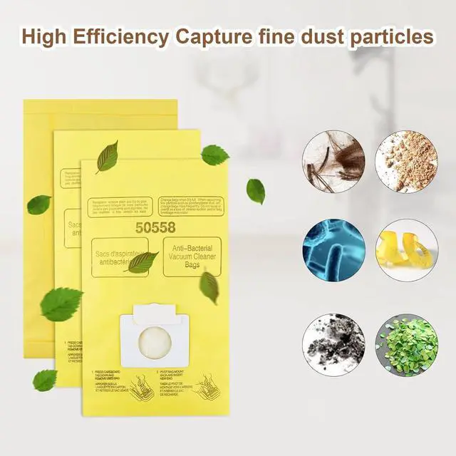 Alt view image 6 of 7 - 50403 Vacuum Bags for Kenmore Canister Type C/Q - 12 Pack Disposable Canister Vacuum Cleaner Dust Bags for Kenmore 50403 50555 50558 50557 50410 53291