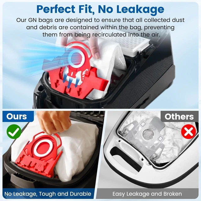 Alt view image 6 of 7 - 20 Pack 3D Airclean FJM Vacuum Cleaner Bags for Miele FJM Vacuum Cleaner