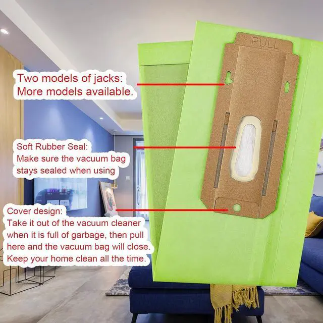Alt view image 2 of 6 - 8 Pack Great Compatible with Oreck XL Vacuum Bags Hypoallergenic Fits All Oreck XL Upright Vacuums Filter Type CC Vacuum Bags.