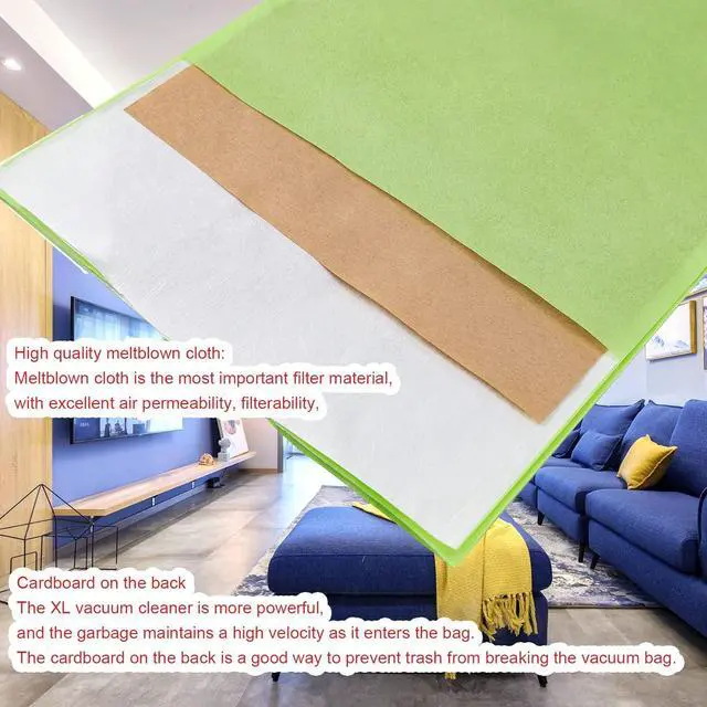 Alt view image 3 of 6 - 8 Pack Great Compatible with Oreck XL Vacuum Bags Hypoallergenic Fits All Oreck XL Upright Vacuums Filter Type CC Vacuum Bags.