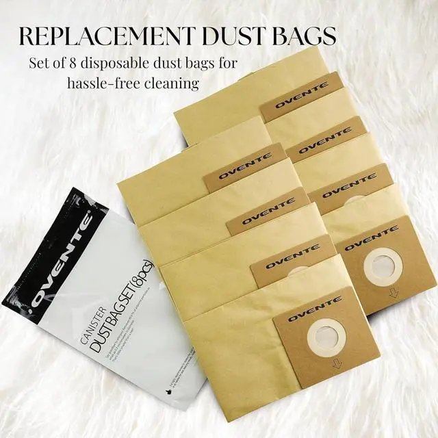Alt view image 3 of 7 - Replacement Dust Bags for ST1600B Compatible with Zing Canister Vacuum Series Collect and Trap Dirt Efficiently Compact Disposable Cleaning Bag Set (Pack of 8) Brown ACPST16708