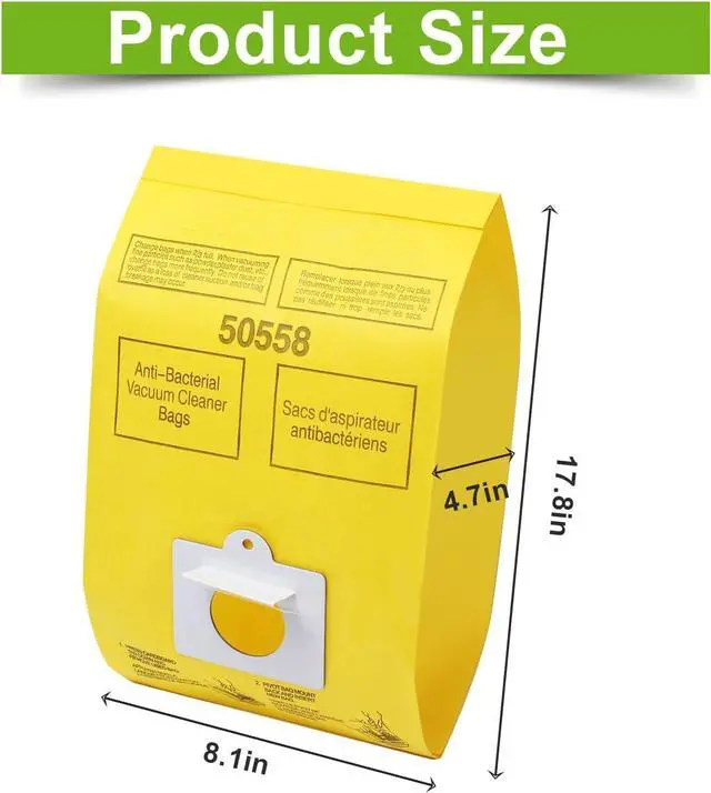 Alt view image 4 of 7 - 50558 Type C/Q Vacuum Cleaner Bags Compatible with Kenm.ore Canister Type C/Q 5055 50557 50558 (12)